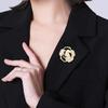 Luxury Pearl Rose Brooch: Women's Camellia Coat Pin Accessory