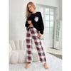 Europäischer und amerikanischer Damen-Winter-Pyjama-Set - Langarm, lange Hose, zweiteiliger Homewear-Pyjama