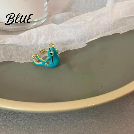 Gender-neutral Frog Ring 2Pcs Finger Rings Handmade Tree Design Bands