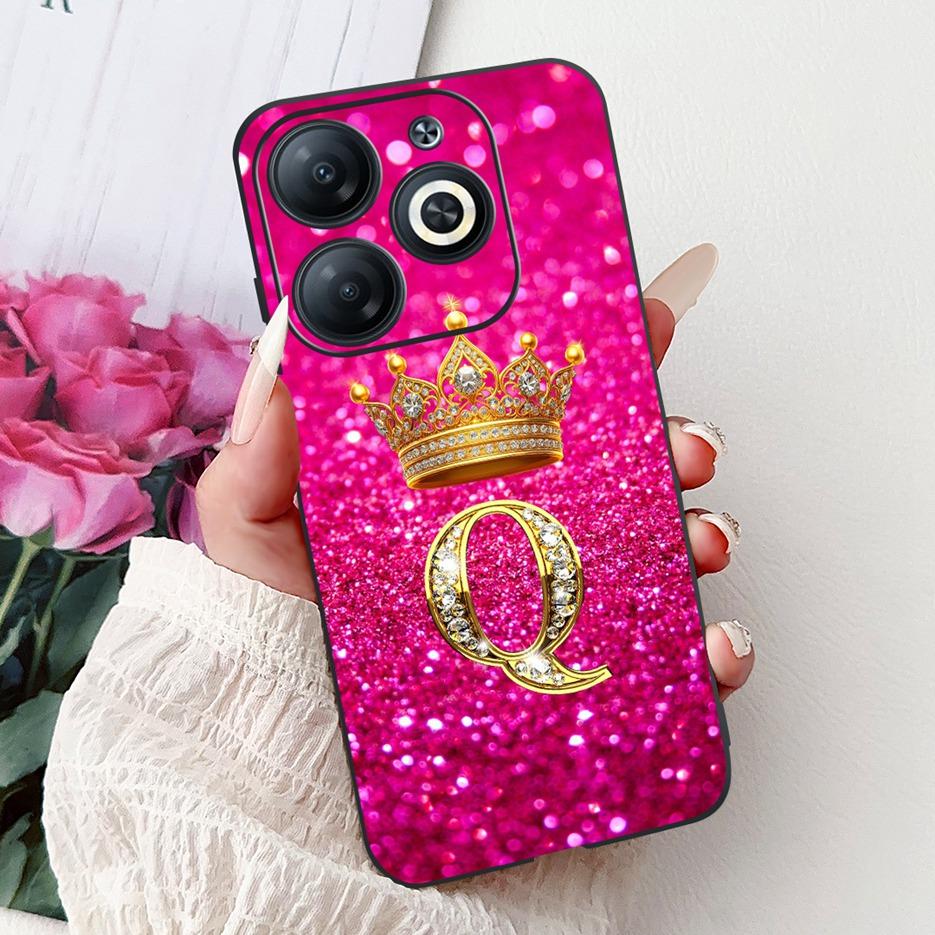 For Infinix Smart 8 Case X6525 Luxury Letters Cover Shockproof Soft TPU Phone Case For Infinix Smart 8 Pro Smart8 HD Shell Coque