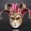 Venetian Party Diamond Masquerade Masks Full Face Jester Joker Cosplay Mask Halloween Carnival Art Decoration Accessories