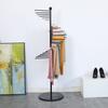 Multifunctional Clothing Store Floor Display Shelf Large Capacity Spiral Iron Scarf Rack Clothing Bag Display Stand