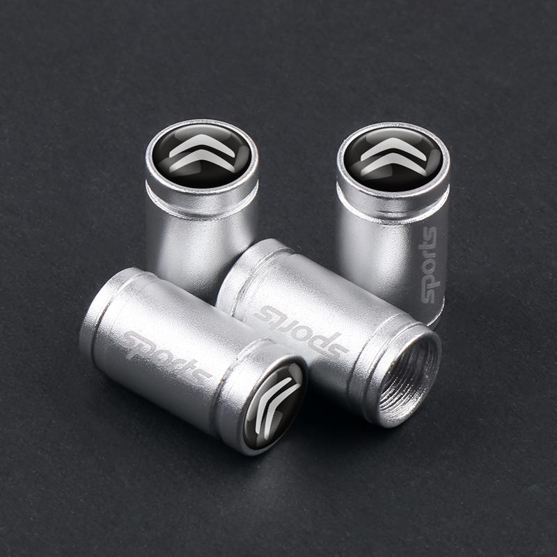 4PCS Car Styling 3D Metal Wheel Tire Valve Stem Caps Accessories For Citroen C3 C4 Grand Picasso C4L C5 C-ELYSEE Berlingo DS4 C1