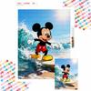 Diamond Art Painting Kit Mickey Surfing 5D Diamond Painting Dot Art Home Wall Decor
