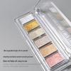 Solid Magic Mirror Powder: 6-Color Nail Salon Bright Eyeshadow Palette - Mermaid Fairy Aurora Outlining Powder