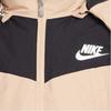 Nike Comfortable Color Block Hooded Duck Down Mid-Length Jacket Kids outerwear Khaki HV7185-200
