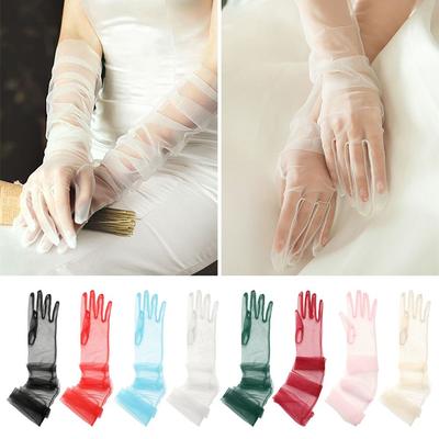Clothing Accessories Ultra Thin Wedding Bridal Gloves Party Dress Tulle Gloves Bridal Gown Mittens