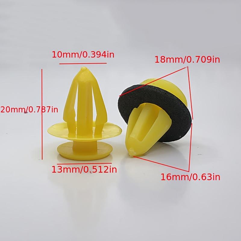50pcs Yellow and Black Plastic Door Handle Fasteners Universal for Car and Van Accessories, Car Accessory Fasteners