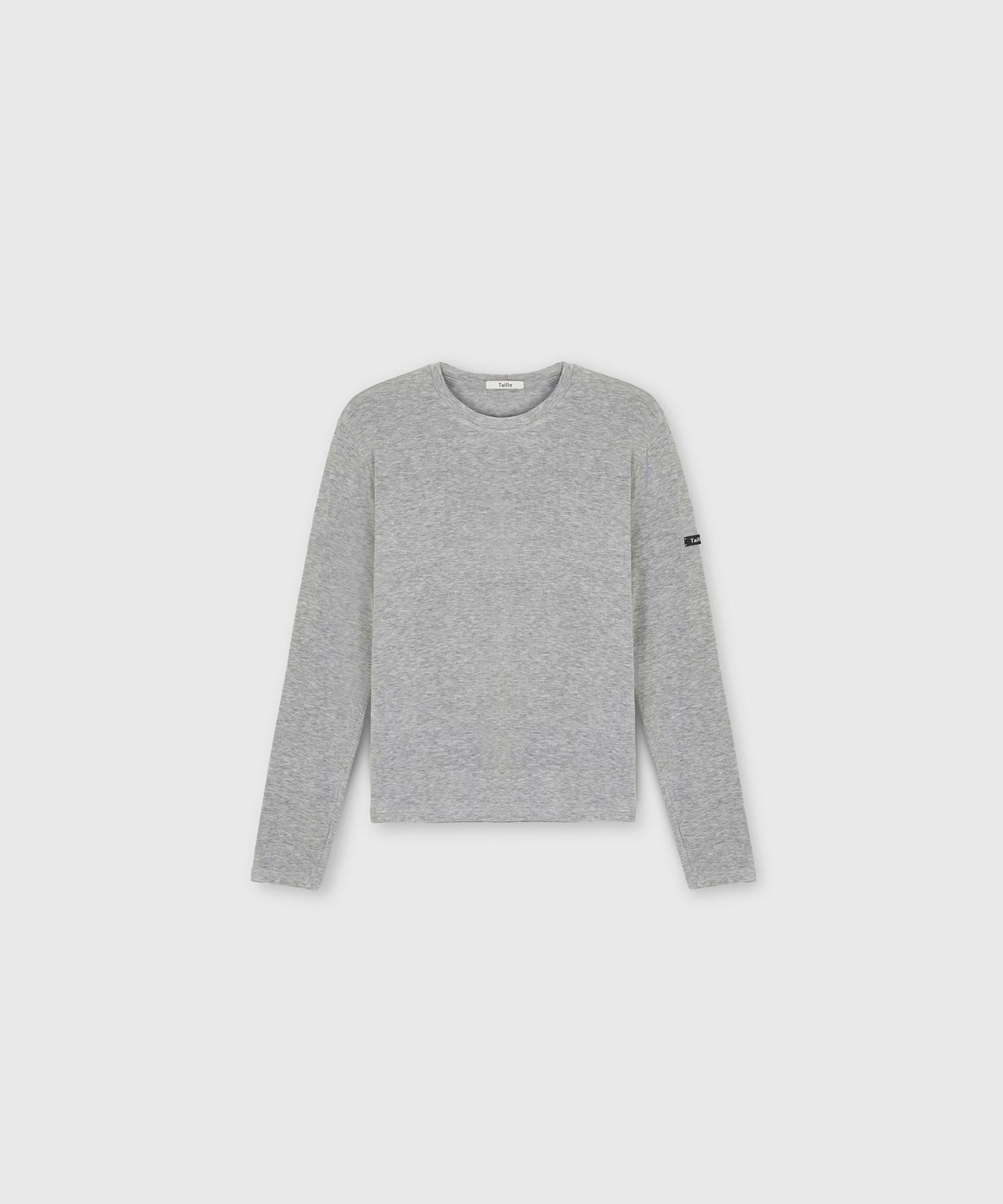 Taire Clear Jersey Long Sleeve Top Gray Melange 1