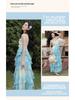 Women's Summer Ruffle Lace Patchwork Strappy Skirt Set