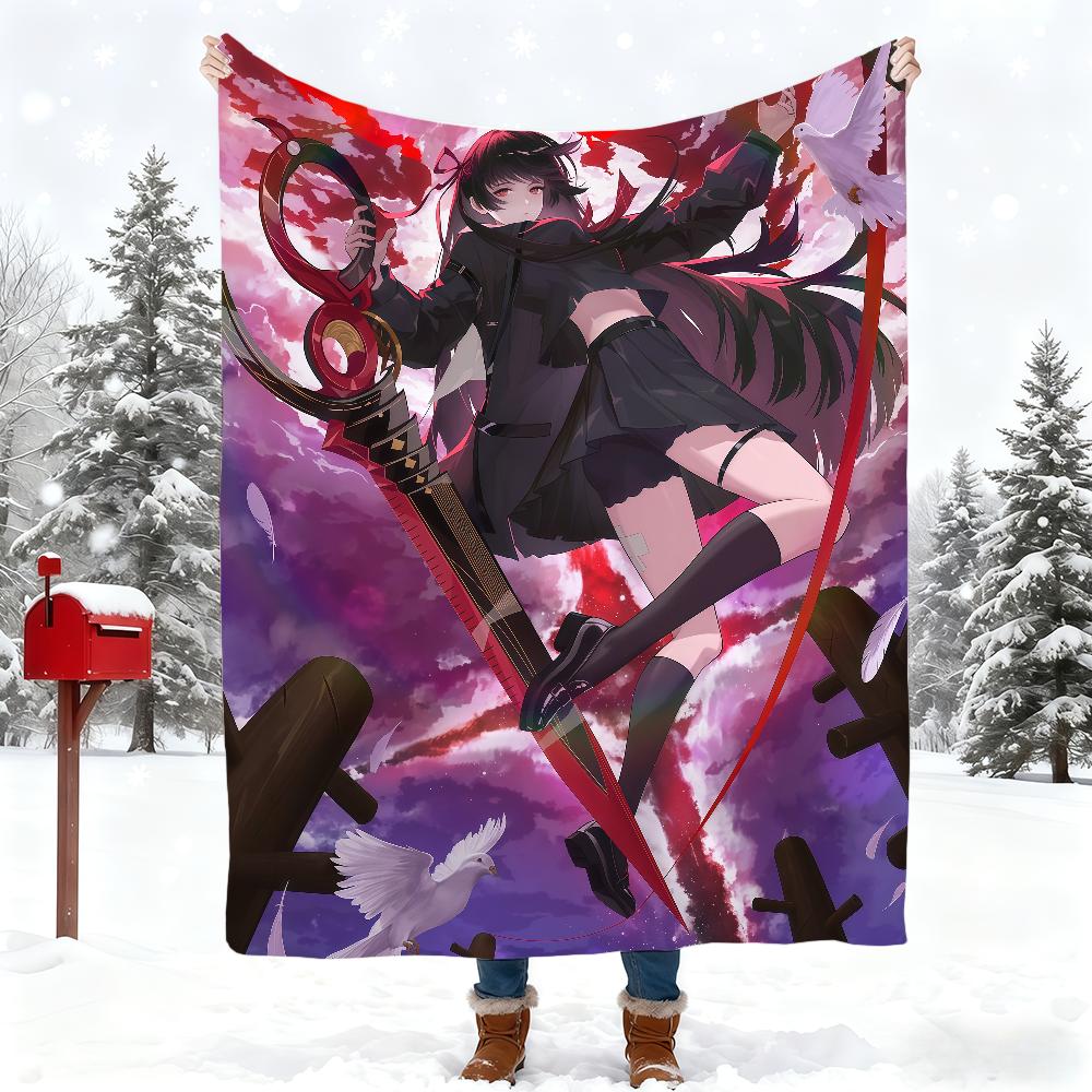 Game W-Wuthering Waves Chisa Blanket Super Warm Comfortable Plush Throw Blanket Child Home Sofa Bedroom Gift