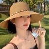 Wide Brim Woven Hat Sun Protection Sunshade Hat New Sun Cap  Seaside Beach