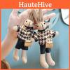 Adorable Houndstooth Bunny Plush Keychain Cute Stuffed Doll Fashion Toy