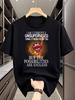 Funny I Am Currently Unsupervised Monster Graphic TShirt Cute Red Black Tee Casual Cotton Short Sleeve Funny Sarcasm Top Gift