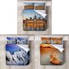 3D High Definition Digital Gedrucktes Bettwäscheset Polyestermaterial Moderner Stil 3-teiliges Spannbettlaken-Set