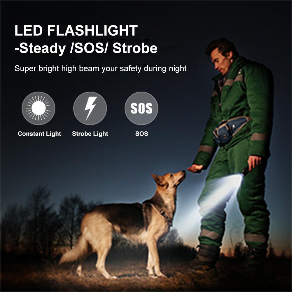 Ultrasonic Dog Repeller Rechargeable Plastic Electronic Training Devices with LED Flashlight Dog Training Equipment Pet Supplies