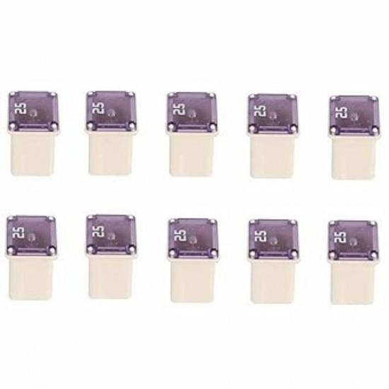10 Pc Automotive Low Profile JCASE Fuse 25 Amp Fuse Kit for Pickup Trucks, Ca