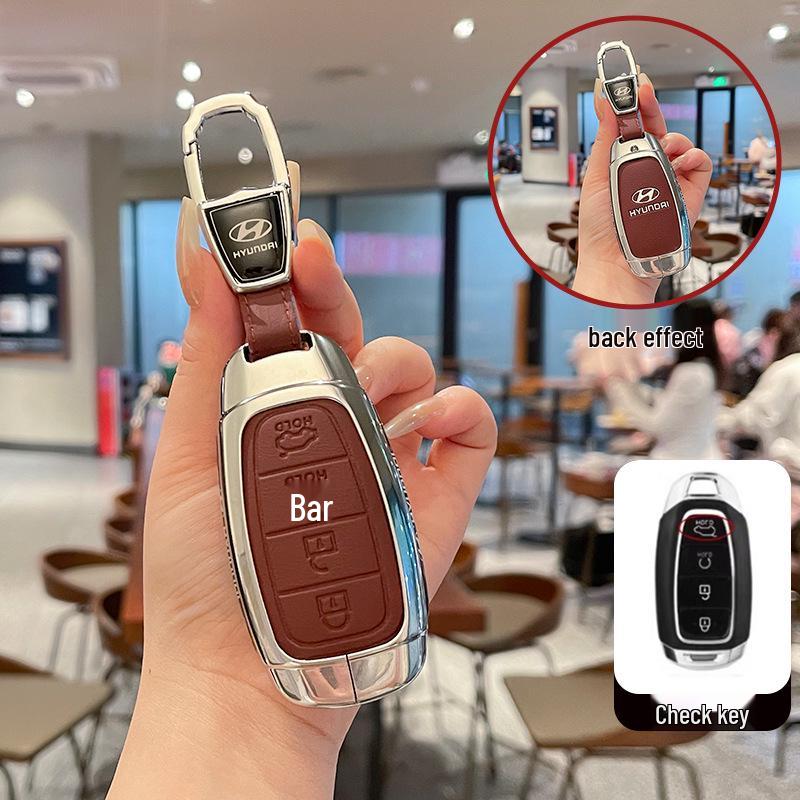 Metal Leather Protective Key Cover for 2021-22 Beijing Hyundai Custu