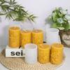 3D Honeycomb Pillar Candle Silicone Mold DIY Embossed Bee and Flower Honeycomb Cylinder Aromatherapy Candle Plaster Mold Decor
