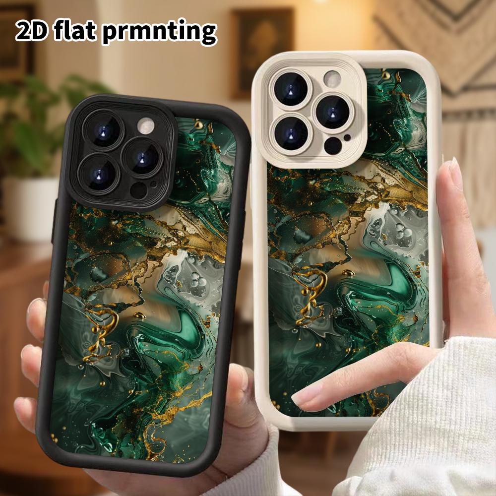 Phone case: 2D flat design suitable for iPhone 18 17 16 15 14 13 Pro tiered protective case, semi-transparent fluid, Christmas and Halloween gift