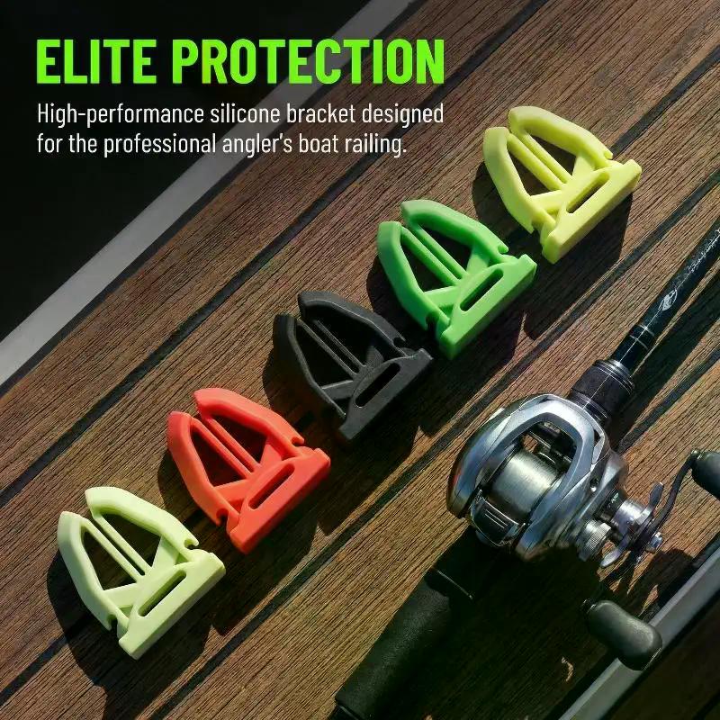 1/2Pcs Portable Silicone Fishing Rod Holder For Various Fishing Pole Fastener Binding Clip Tight Fishing Accessories