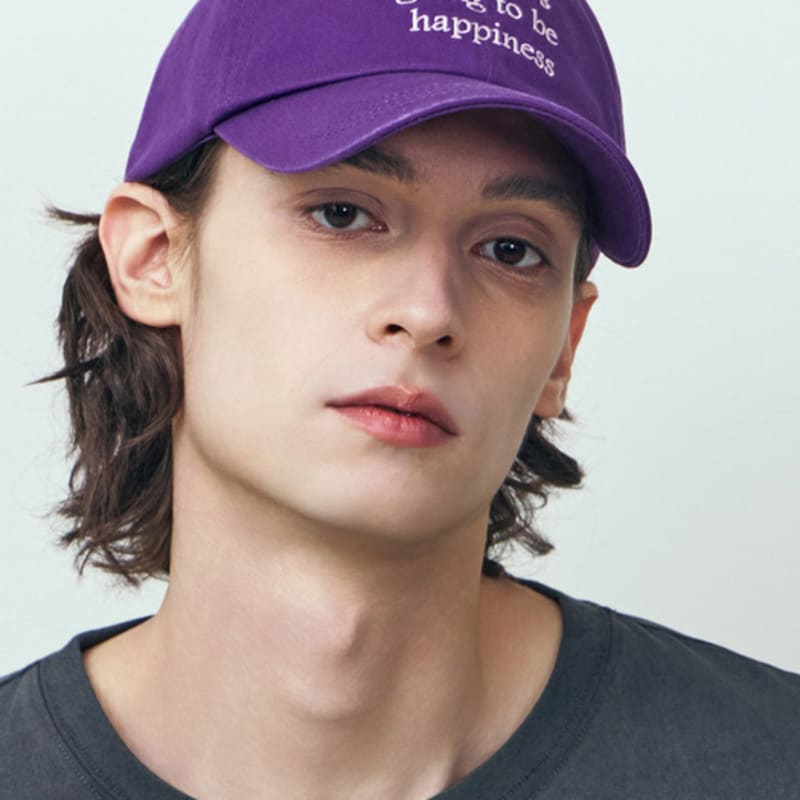 Bananasisters Today Lettering Washed Ball Cap Purple