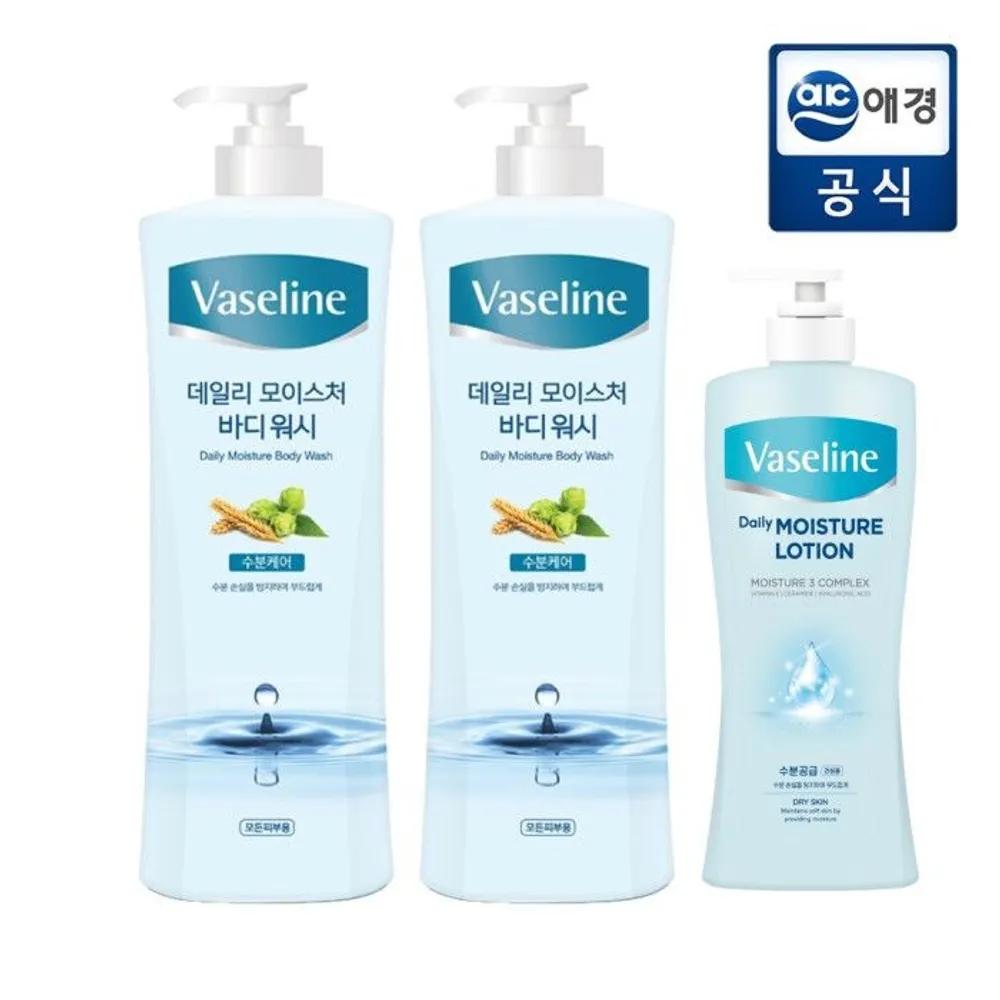 

Vaseline Moisture Body Wash 800ml*2 + Free Body Lotion 450ml (Daily/Double)