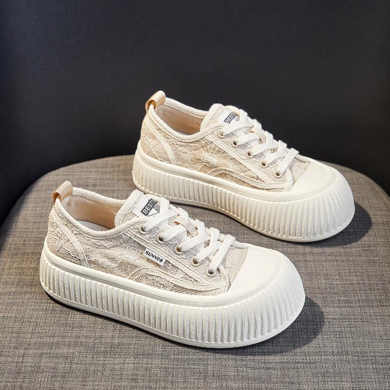 Big head canvas shoes platform spring new shoes autumn muffin bread biscuits casual board shoes