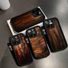 Vintage Holzmaserung Muster Für iPhone 17 16 15 14 13 12 11 Pro Max Plus Schwarz Vollständige Abdeckung TPU Stoßfeste Hülle