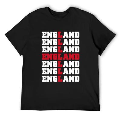 Euro 2021 - England Fans T-Shirt Shirts Grafik Schwarz T-Shirts Herren Kleidung