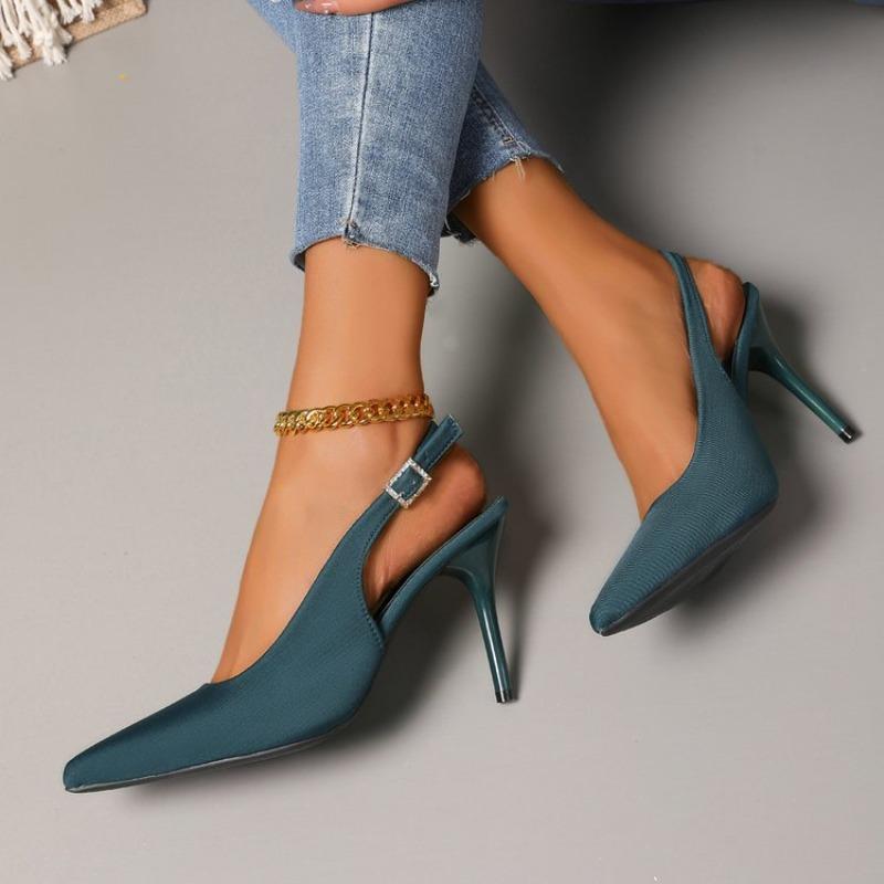 Leopard Print Women's Shoes 2026 Summer New Item with Exposed Heel and Mixed Strap High Heels Pointed Women's Sandals