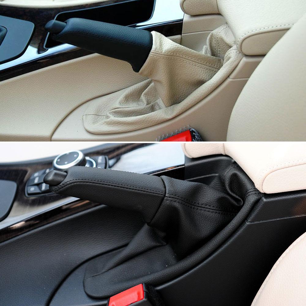 Car Handbrake Grad Handle Lever Hand Brake Leather Cover For BMW 3 Series E90 E91 E92 E93 2005-2011 34427900777 34408036495