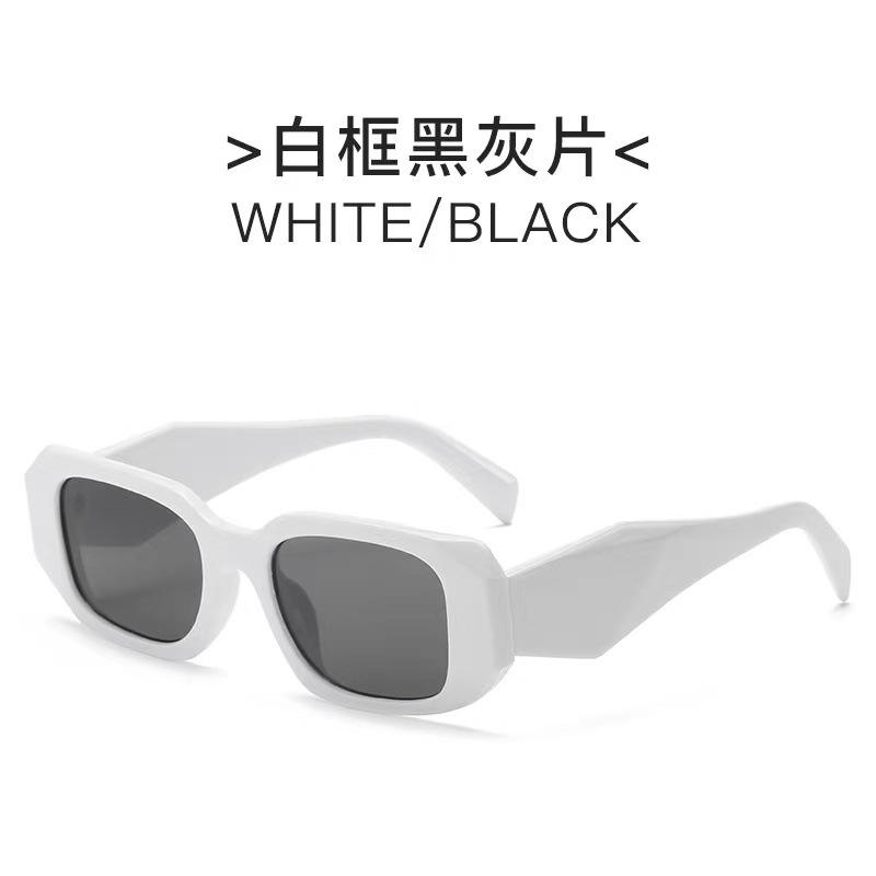 New Irregular Square Frame Sunglasses European and American Personalized Cutting Edge Wide-leg Sunglasses Fashionable Stree