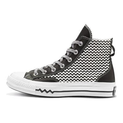 Chuck Années 1970 Mission-V Montantes à Lacets Chaussures Montantes en Toile Femme Noir et Blanc