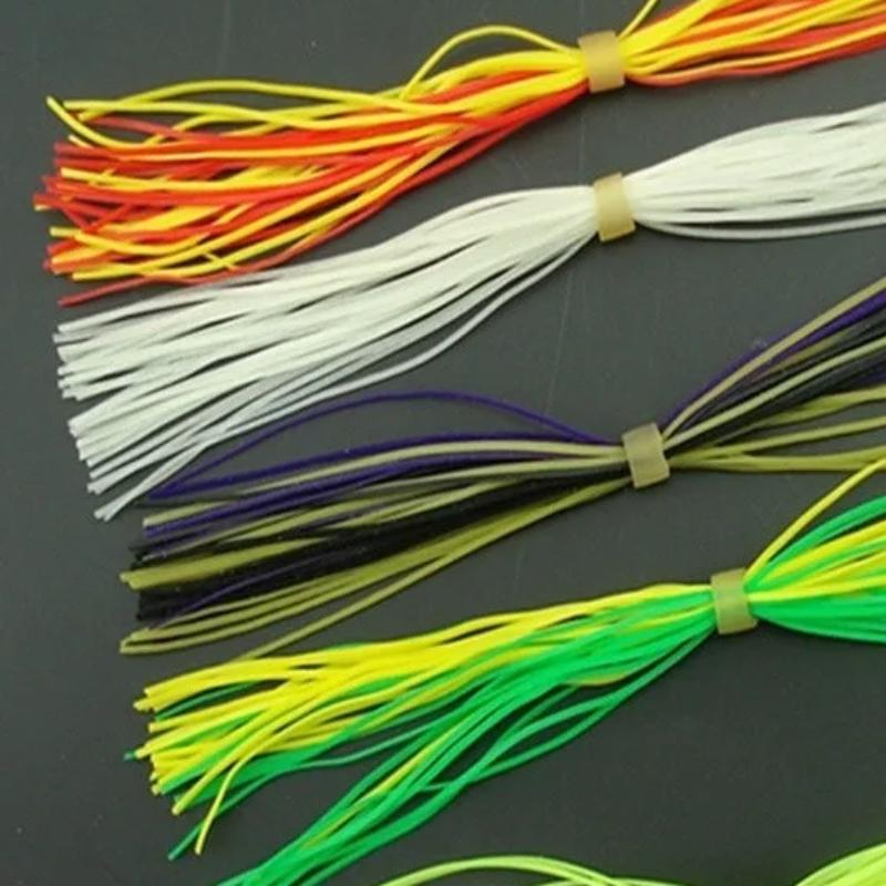 30 Pieces/bundle Silicone Rope Fishing Tool DIY Floating Bait Rubber Lure Small Fish Bite Hook Accessories Random Colors