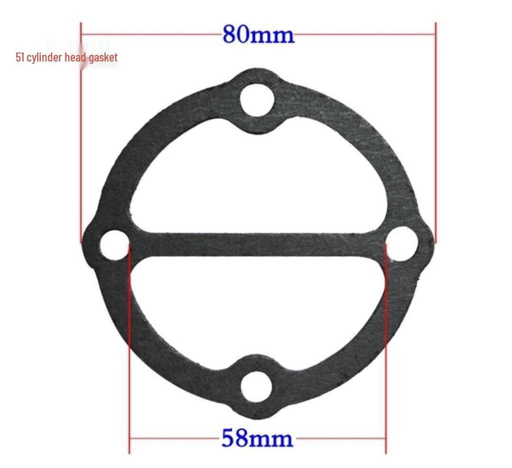 Air Compressor Head & Cylinder Seal Kit: Paper, Steel Wire, Asbestos Gaskets & 3P Air Rod Gasket