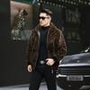 Men S Thick Warm Faux Mink Fur Hooded Jacket Winter Outerwear For Men