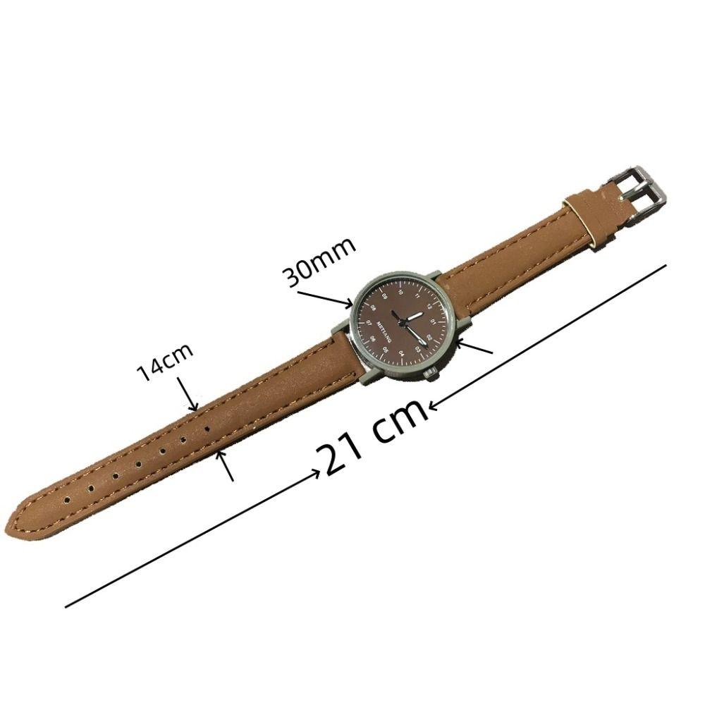Solid Colo Girls Leather Wrist Watch Classic Women's Quartz Watch Clock Candy Color   Gift