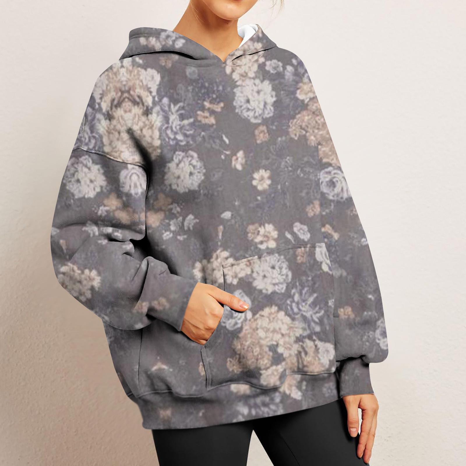 

Женская однотонная толстовка с длинным рукавом и круглым вырезом, повседневная удобная свободная легкая женская толстовка XL