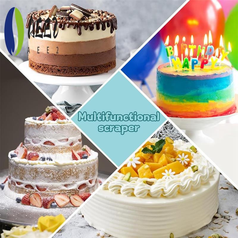 

AEE2-Set Of 6 Clear Acrylic Cake Spatulas, Cream Cake Spatulas, Smooth Cake Spatulas, Side Strip Cake Scrapers прозорий