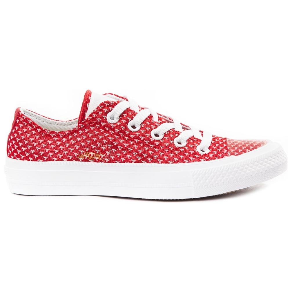 Converse Chuck Taylor All Star II Low Top Canvas Sneakers Unisex Sneakers Red White 155462C