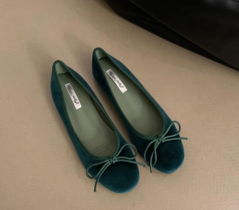 Fashion Bailamos Brand New Women Velvet Flats Fashion Round Toe Shallow Mary Jane Shoes Soft Casual Ballet Shoes Slingback Shoes Muje