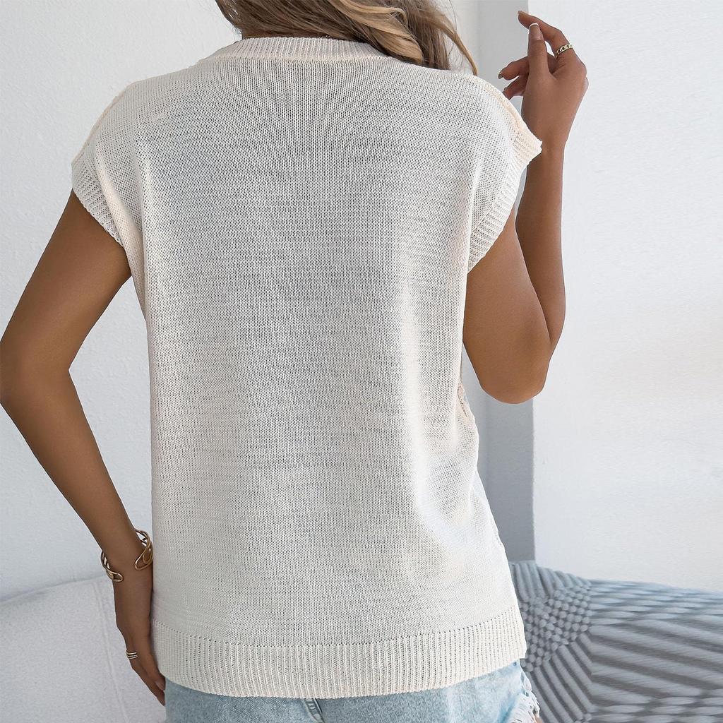 Women's Fashion -Color Twisted Batwinged Sleeve Casual Loose Knitted Top