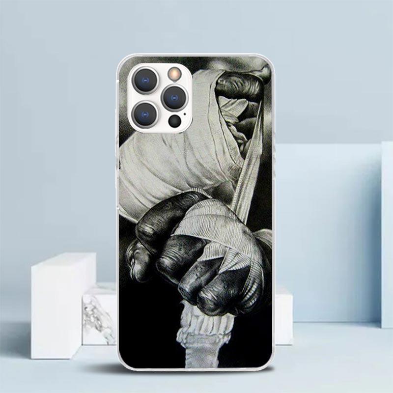 Muay Thai Fight Boxing Phone Case For IPhone 16 17 Air 16E 15 14 Plus 13 Mini 12 11 Pro Max 7 8 + SE 2020 Soft TPU Back Cover 16