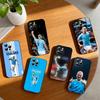 Pouzdro na telefon Erling Haaland pro iPhone 17,16,15,14,13,12,11 Plus,Pro Max,XS,Měkký silikonový černý kryt