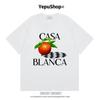 2025 Nouă Vară Calitate Înaltă Tendință Vintage Angeles Nișă Brand de Modă Bărbați Femei Casual Larg Versatil Trendy Mânecă Scurtă