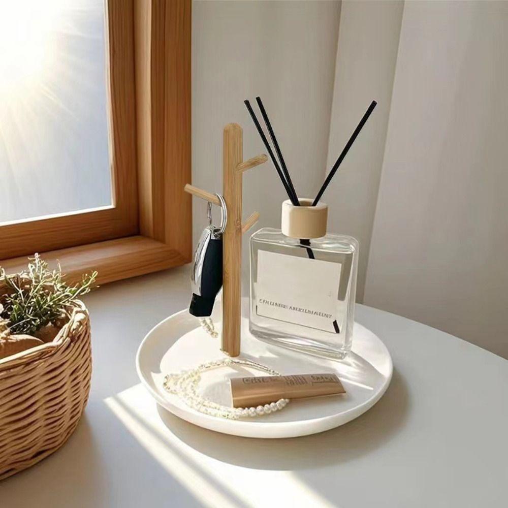 Creative Storage Tray Wooden Bathroom Shelf Miscellaneous Organizer Jewelry Hanging Rack  Candy