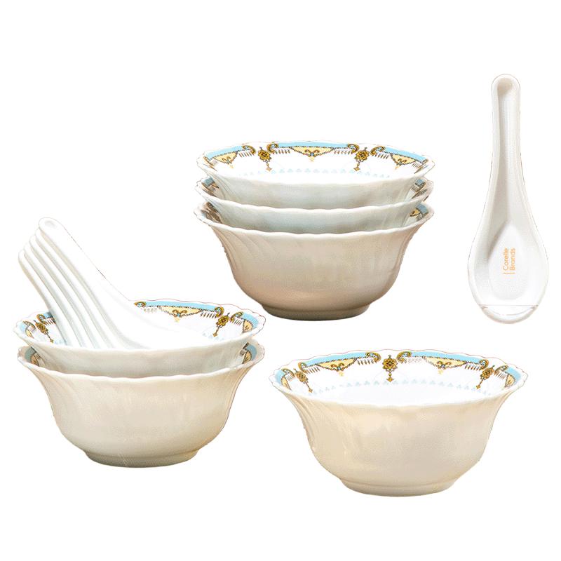 Corelle Rococo 12-Piece Heat-Resistant Glass Dinnerware Set