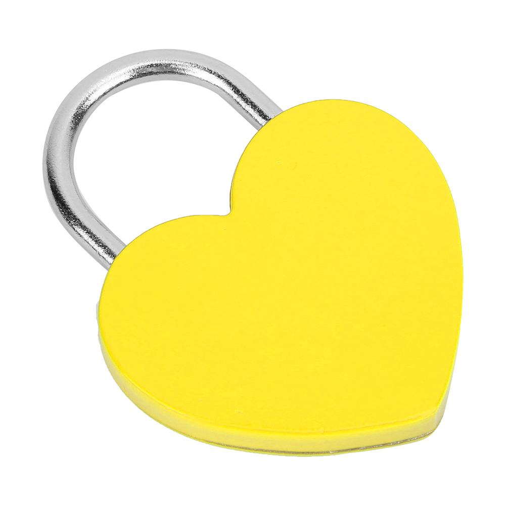 Heart Lock Metal Colorful Exquisite Padlock Household Craft Supplies with Key 45x59mm