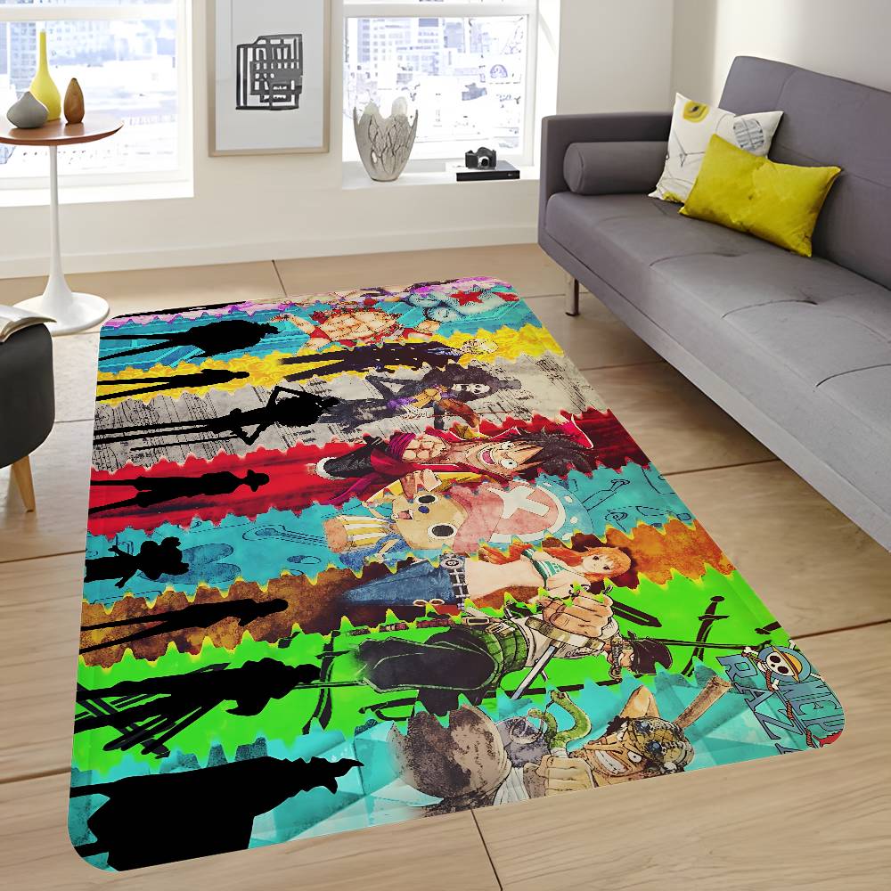 Shonen Anime O-One P-Piece Floor Mat Cheaper Anti-slip Modern Living Room Balcony Printed Bedside Mats